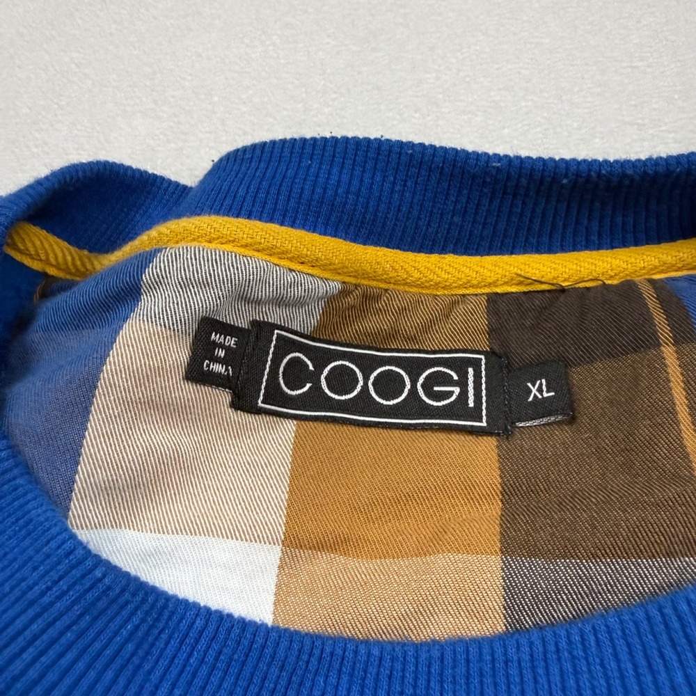 Coogi The Ultimate Club Blue Graphic Crewneck Sweatshirt Mens XL Aussie Patch - Picture 2 of 8